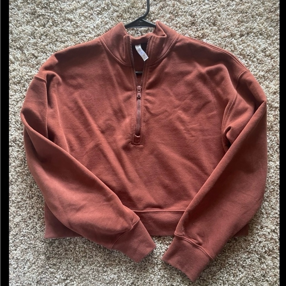 Fabletics Kat Half Zip Java Brown Pullover Size S… - image 7